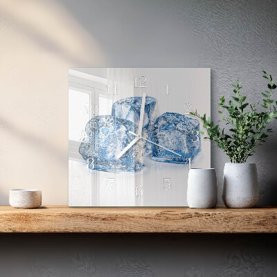 Square wall clock Ice