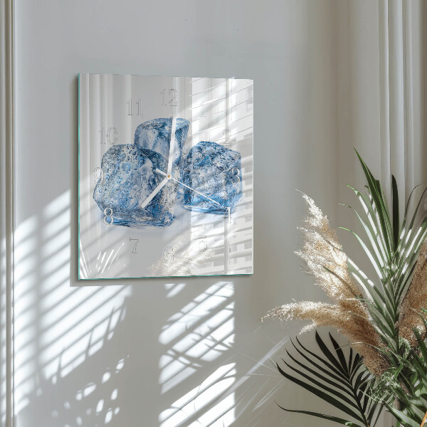 Square wall clock Ice