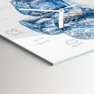 Square wall clock Ice