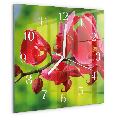 Square wall clock Orchid