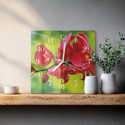 Square wall clock Orchid