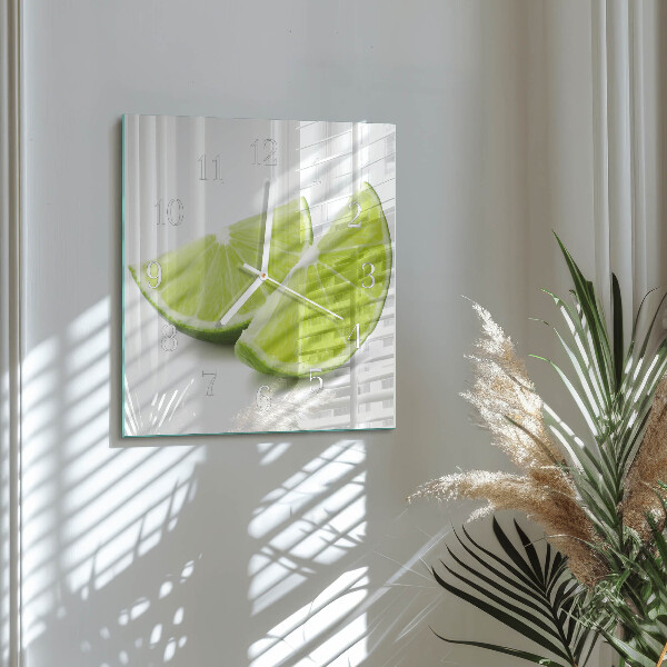 Square wall clock Calcium carbonate