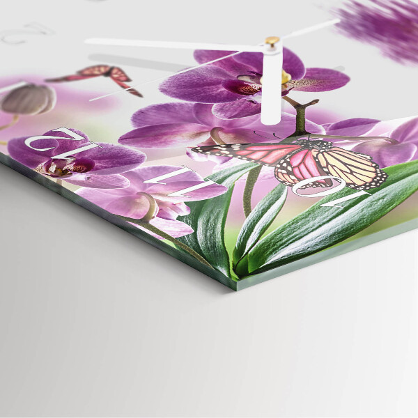 Square wall clock Butterflies