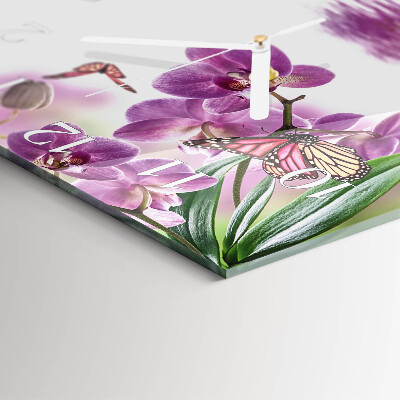 Square wall clock Butterflies