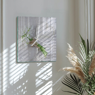 Square wall clock Bouquet of Flowers