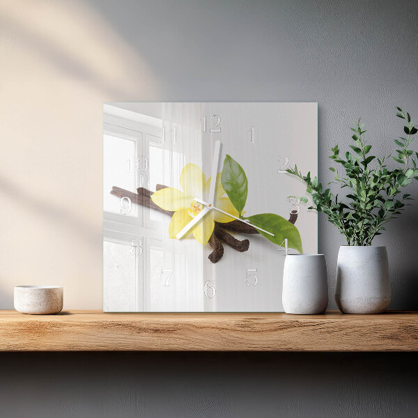 Square wall clock Vanilla Orchid