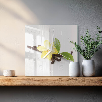 Square wall clock Vanilla Orchid