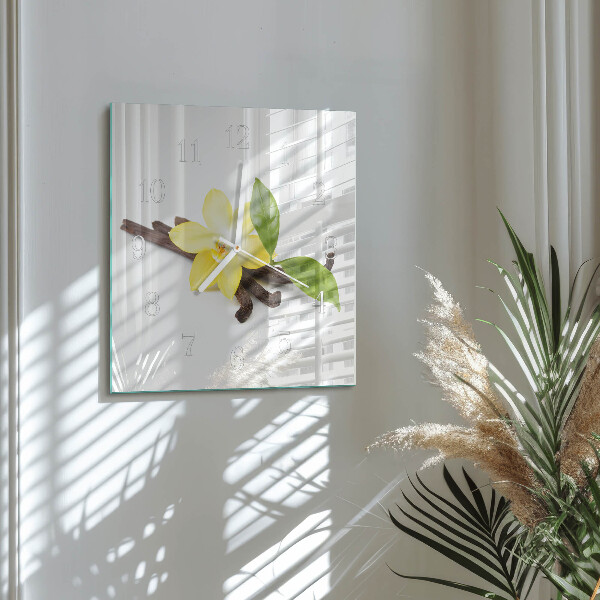 Square wall clock Vanilla Orchid