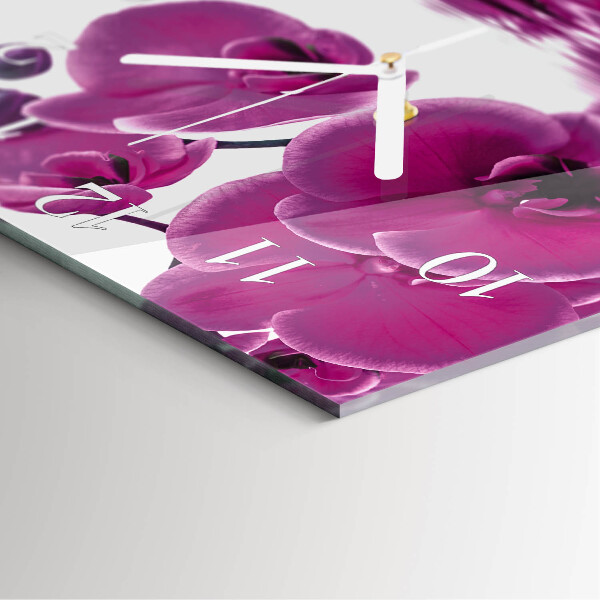 Square wall clock Orchid