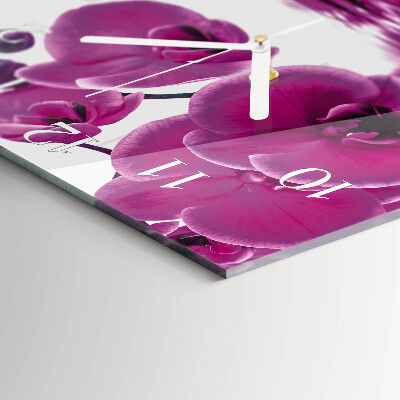Square wall clock Orchid