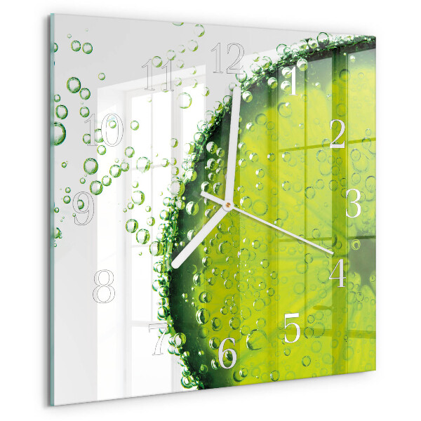 Square wall clock Calcium carbonate