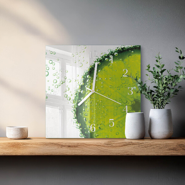 Square wall clock Calcium carbonate