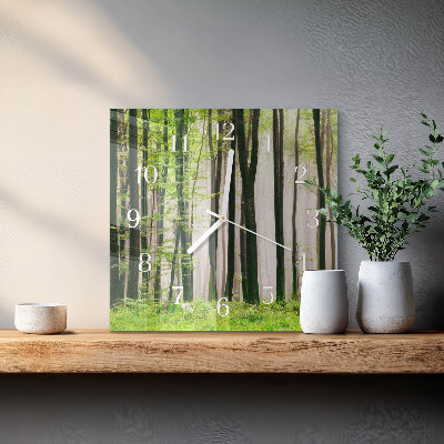 Square wall clock Forest
