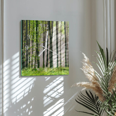Square wall clock Forest