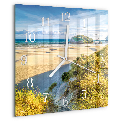 Square wall clock Beach