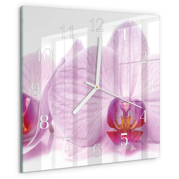 Square wall clock Orchid