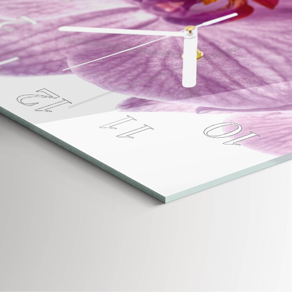 Square wall clock Orchid