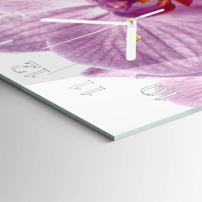 Square wall clock Orchid