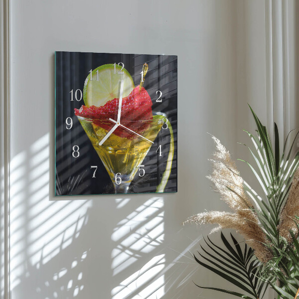 Square wall clock Cocktail