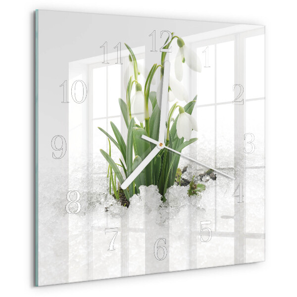 Square wall clock Snowdrop