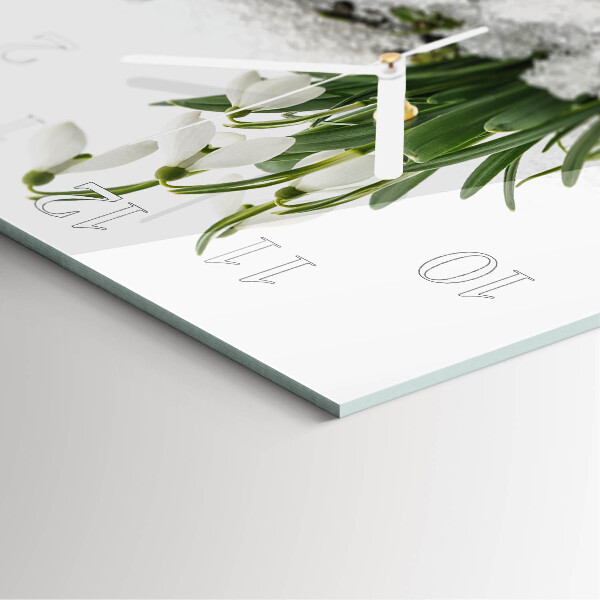 Square wall clock Snowdrop
