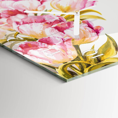 Square wall clock Watercolors