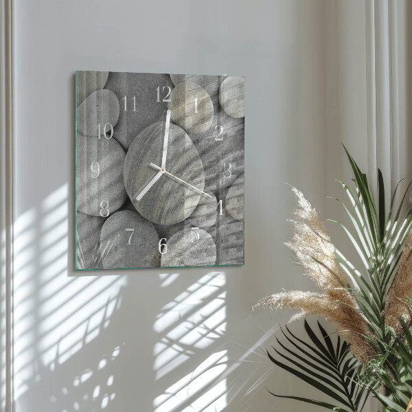 Square wall clock Stones