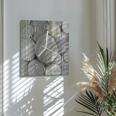 Square wall clock Stones