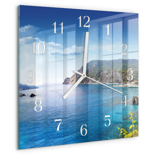 Square wall clock Bay