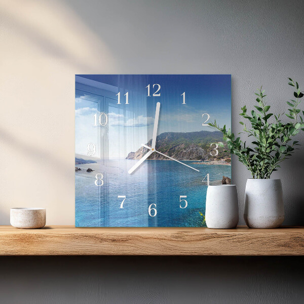 Square wall clock Bay