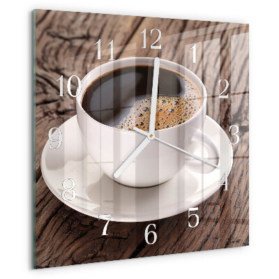 Square wall clock Coffee