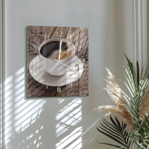 Square wall clock Coffee