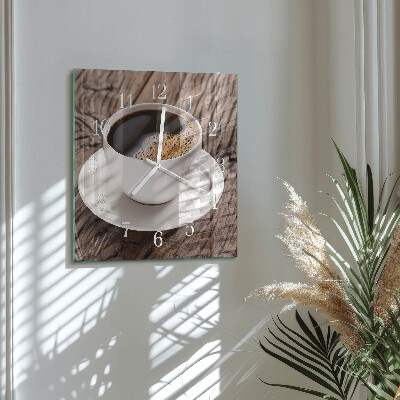 Square wall clock Coffee