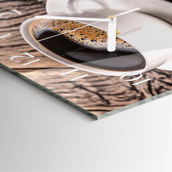 Square wall clock Coffee