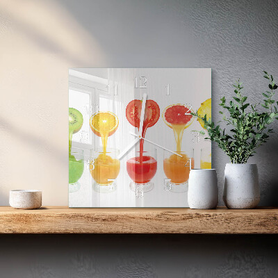 Square wall clock Juice