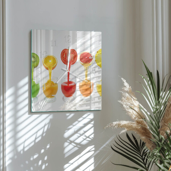 Square wall clock Juice