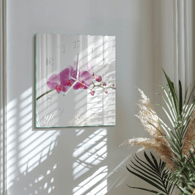 Square wall clock Orchid