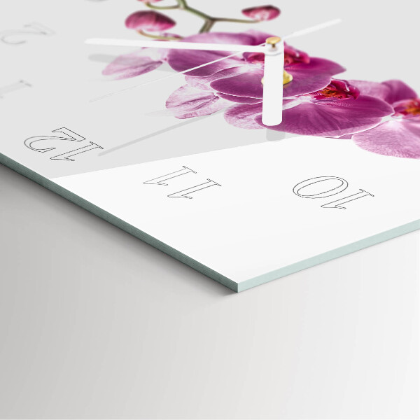 Square wall clock Orchid
