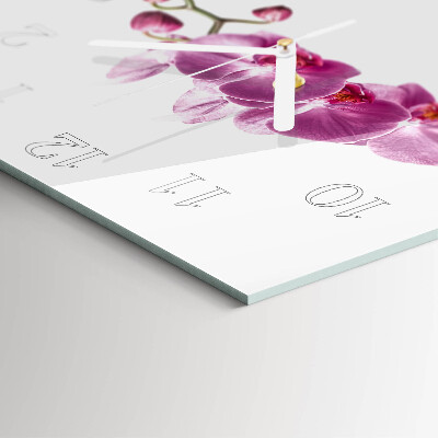 Square wall clock Orchid
