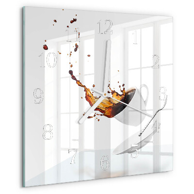 Square wall clock Cup