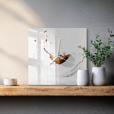 Square wall clock Cup