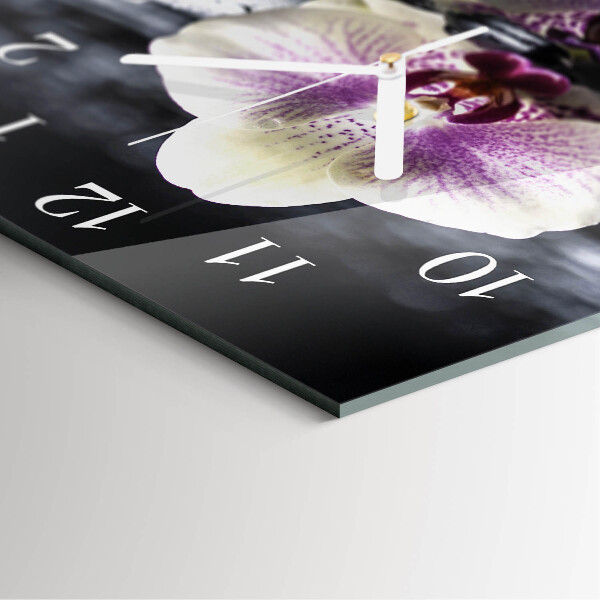 Square wall clock Orchid