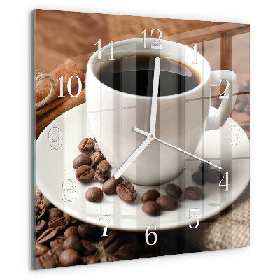 Square wall clock Coffee