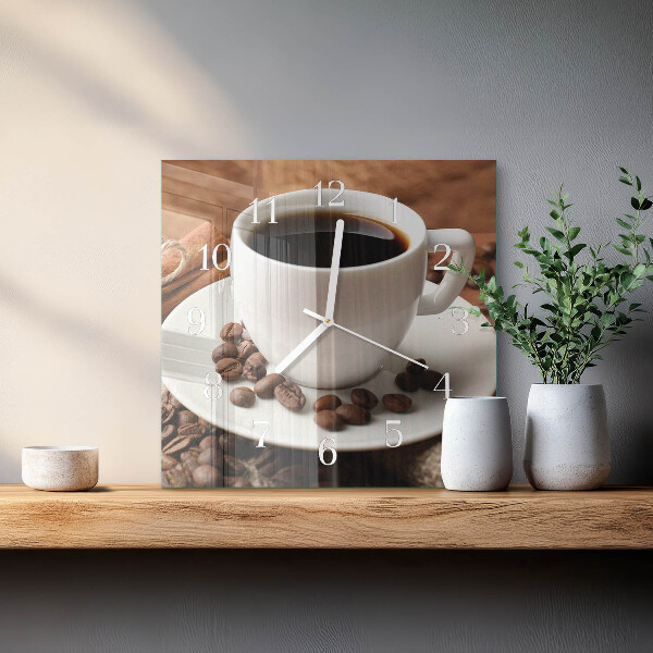 Square wall clock Coffee
