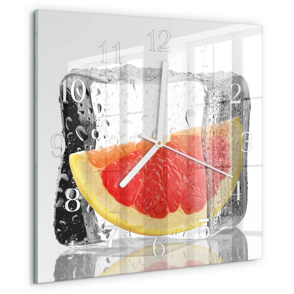 Square wall clock Grapefruit Ice Cream