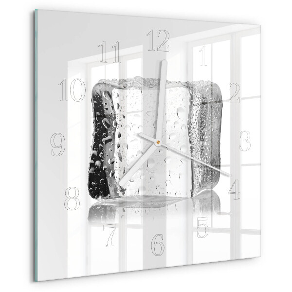 Square wall clock Ice