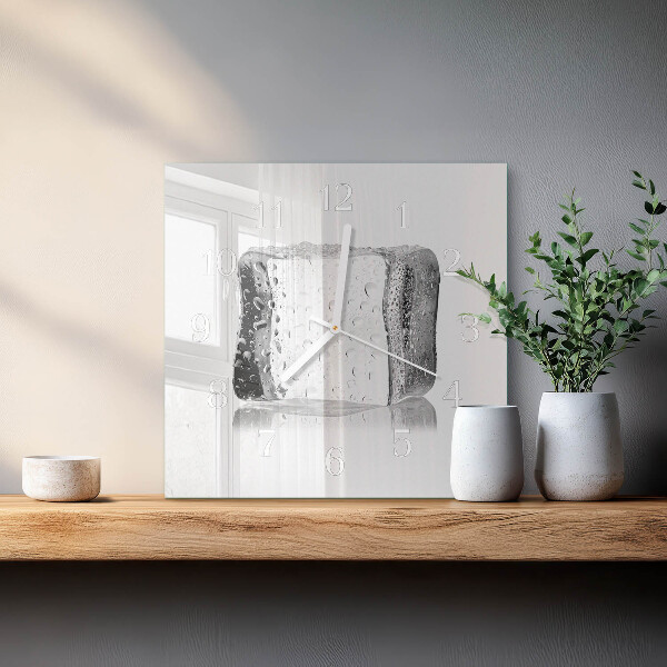 Square wall clock Ice