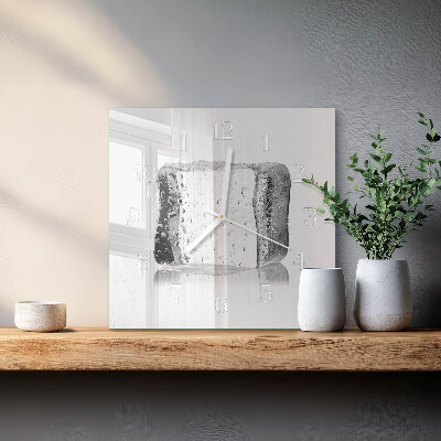 Square wall clock Ice