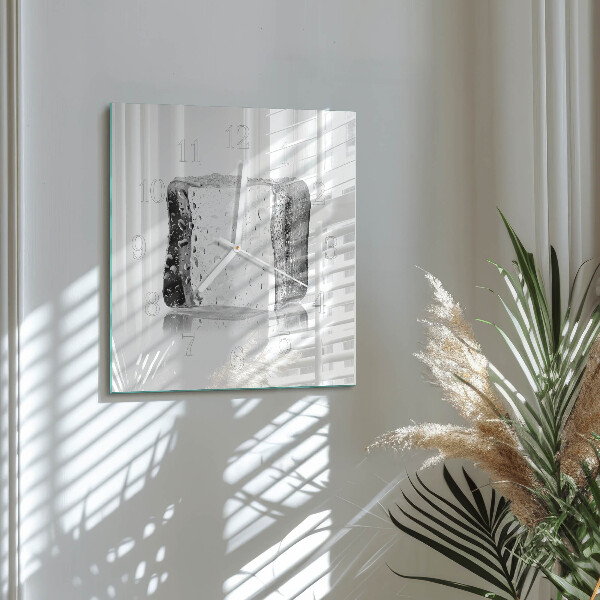 Square wall clock Ice