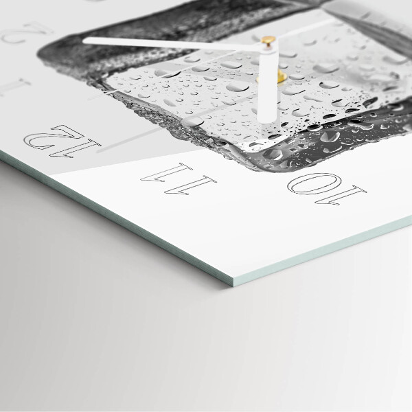 Square wall clock Ice